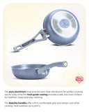 XELENT FRYING PAN 22 CM  WITH LID