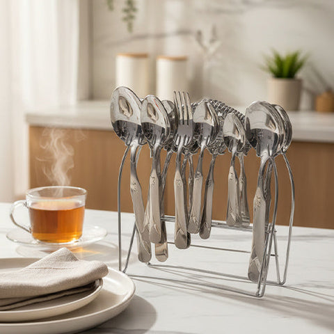 CUTLERY SET 37 PCS WITH STAND