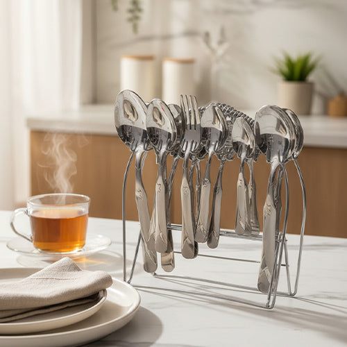 CUTLERY SET 37 PCS WITH STAND