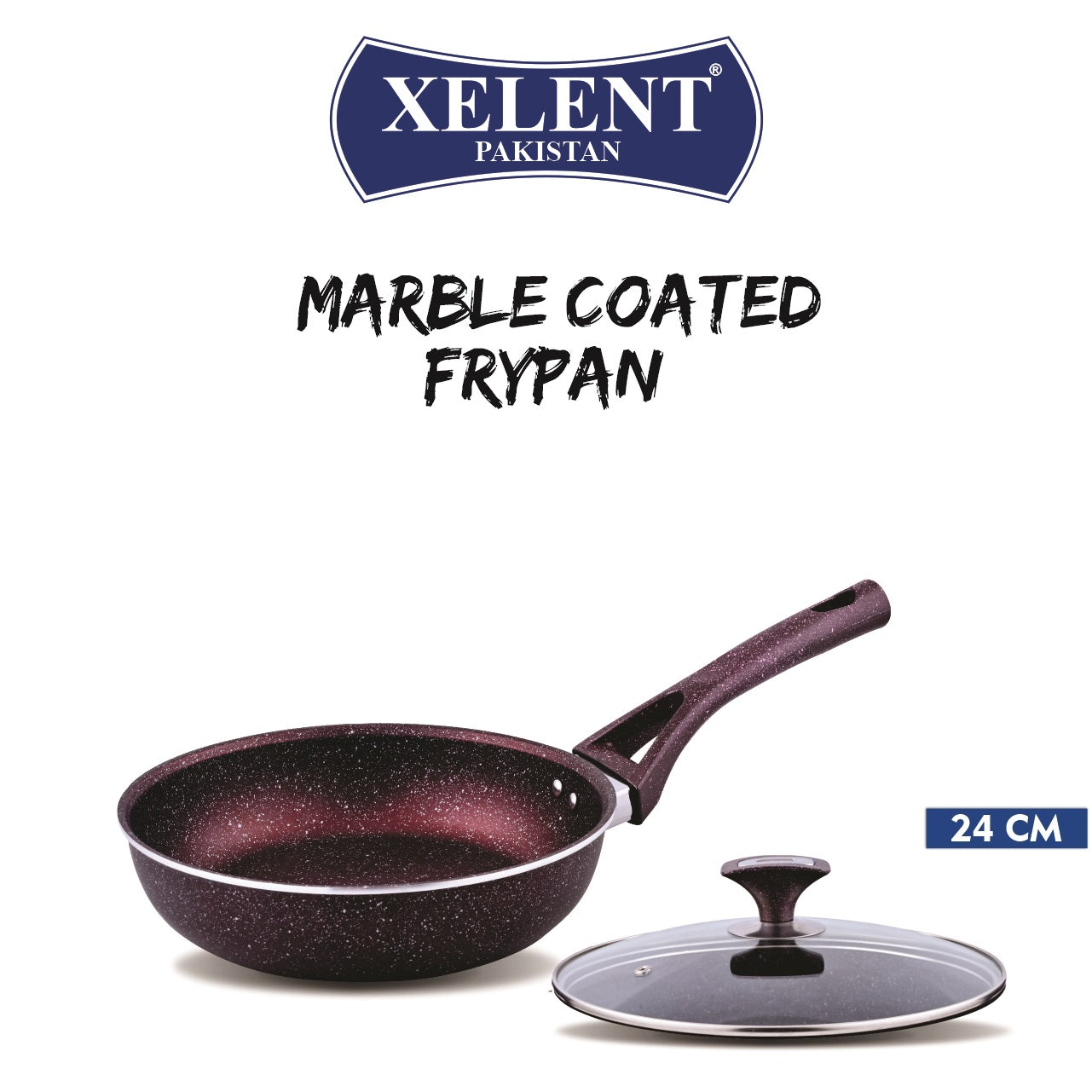 XELENT FRYING PAN 24 CM  WITH LID