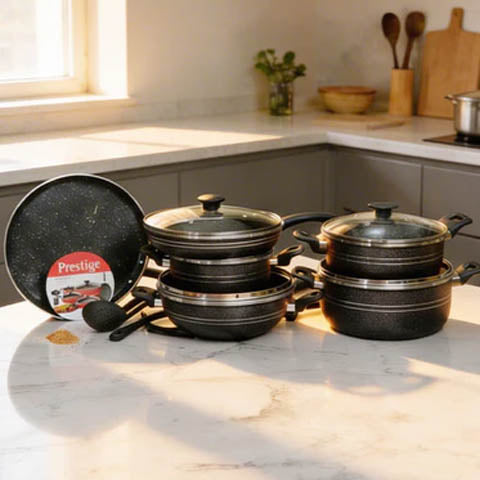 PRESTIGE 17 PCS MARBLE COATED SET