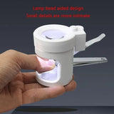 Glass Clippers 8x Glass for Children Elderly Present,Handheld Nail Scissors Magnifying Glass 8X LED Magnifier Illuminated Cutter