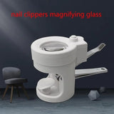 Glass Clippers 8x Glass for Children Elderly Present,Handheld Nail Scissors Magnifying Glass 8X LED Magnifier Illuminated Cutter