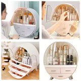 Makeup Organizer Brush Holder Cosmetic Storage Box with Dust Free Cover Portable Waterproof Lid Dust Proof Drawers for Lipstick