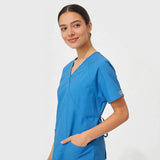 Women's V-Neck Scrub Light Blue