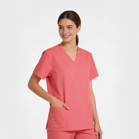 Women's V-Neck Scrub Pink