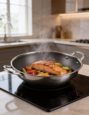 Premium Honeycomb Texture Wok Pan
